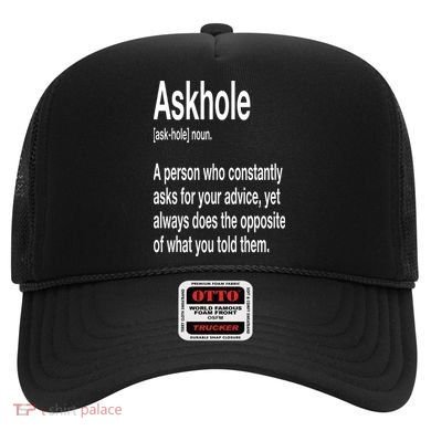 Askhole Definition Hilarious Gag Dictionary Adult Hat