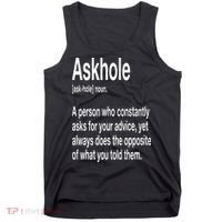 Askhole Definition Hilarious Gag Dictionary Adult Tank Top thumb 0