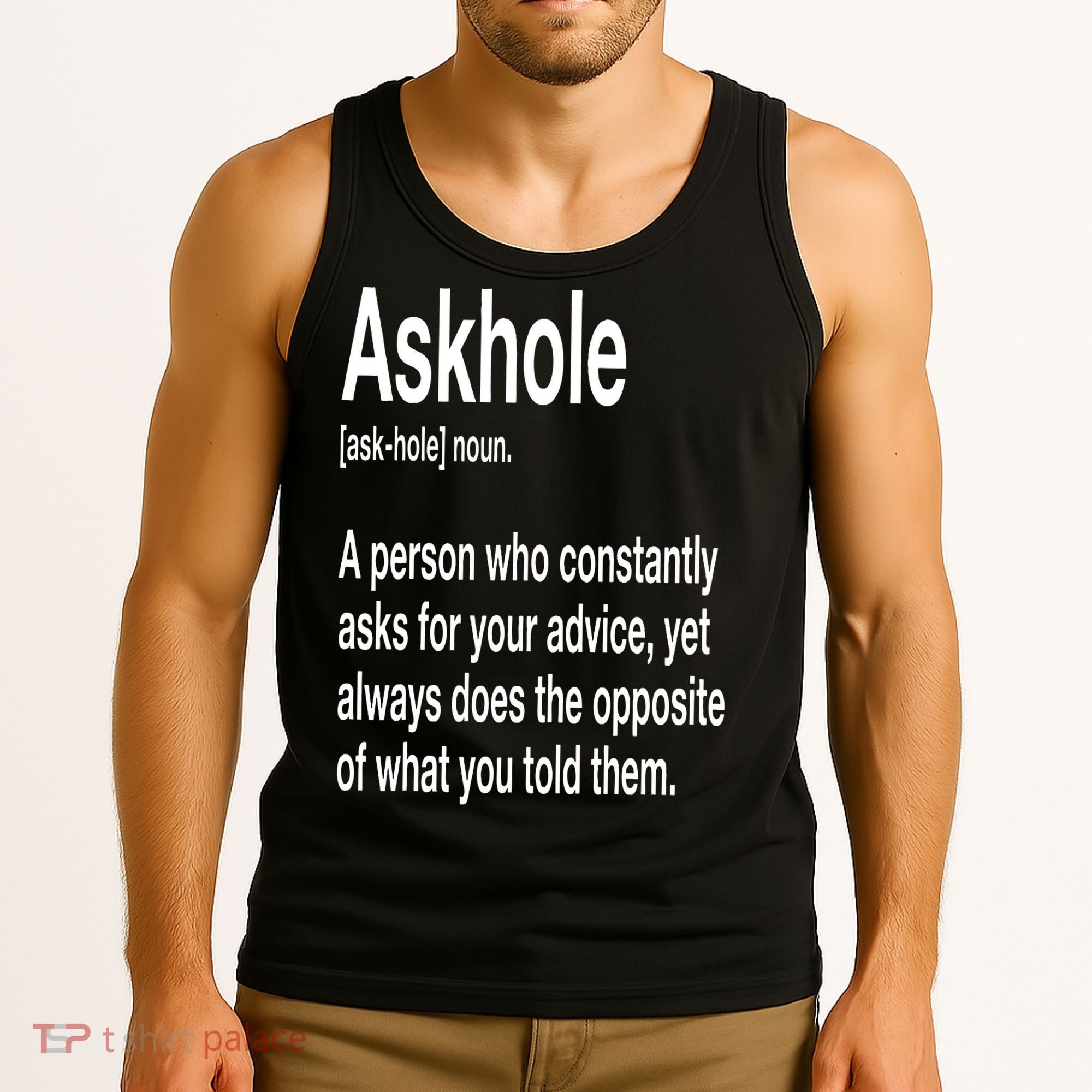 Askhole Definition Hilarious Gag Dictionary Adult Tank Top
