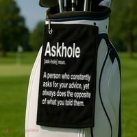 Askhole Definition Hilarious Gag Dictionary Adult Golf Towel thumb 2