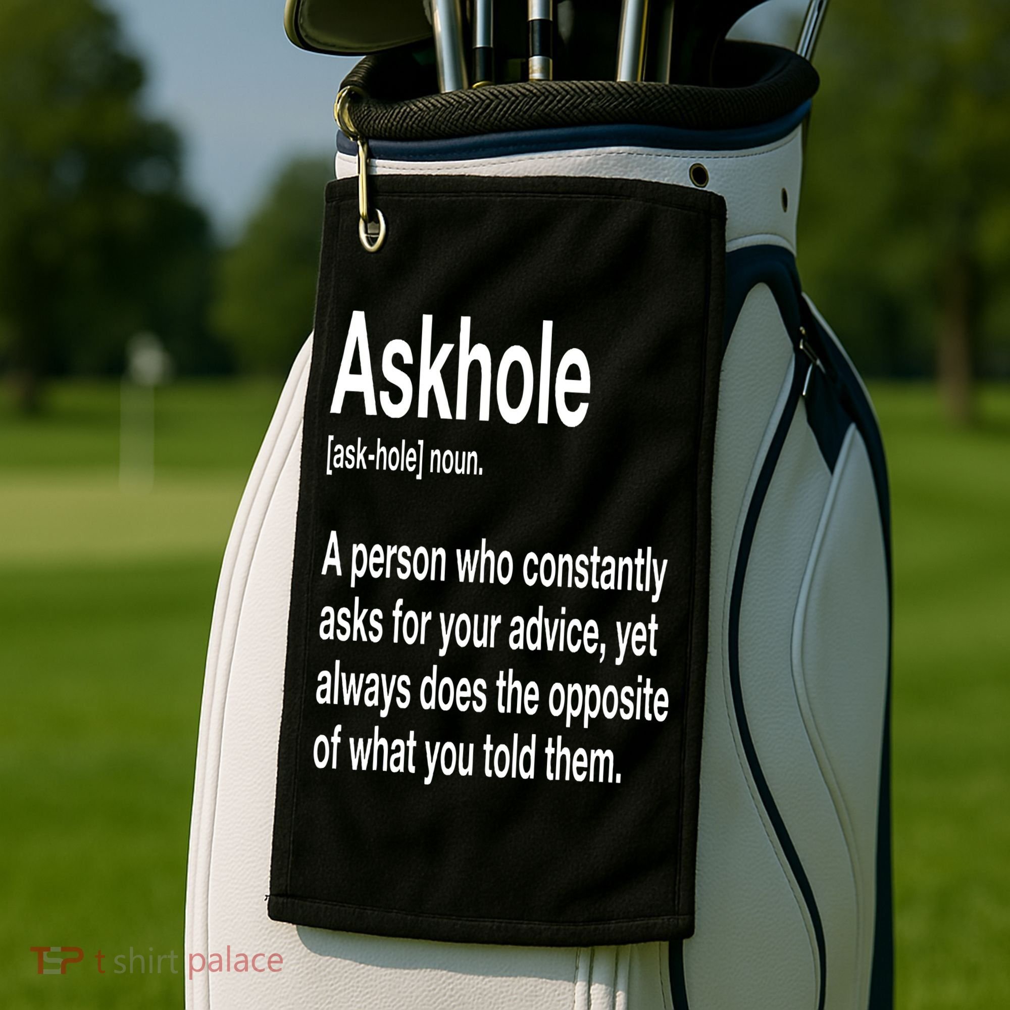 Askhole Definition Hilarious Gag Dictionary Adult Golf Towel