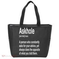 Askhole Definition Hilarious Gag Dictionary Adult Tote Bag thumb 0