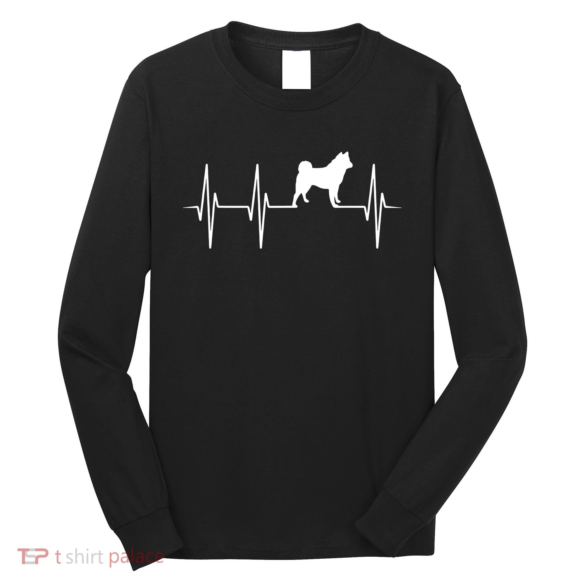 Akita Dog Heartbeat Dog Lover Gift Long Sleeve Shirt