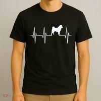 Akita Dog Heartbeat Dog Lover Gift T-Shirt thumb 3