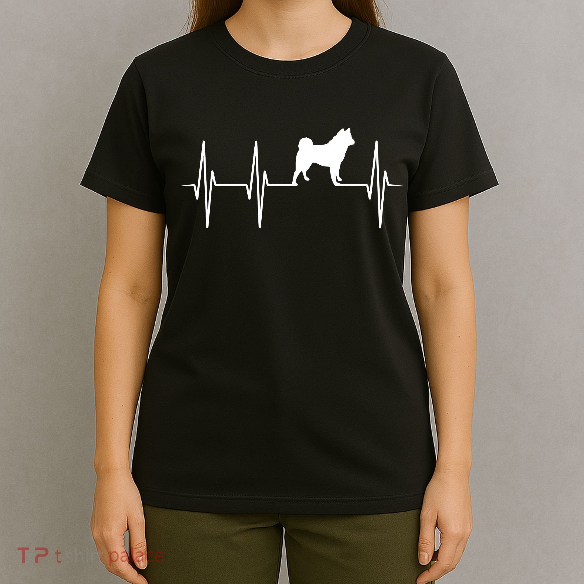 Akita Dog Heartbeat Dog Lover Gift T-Shirt