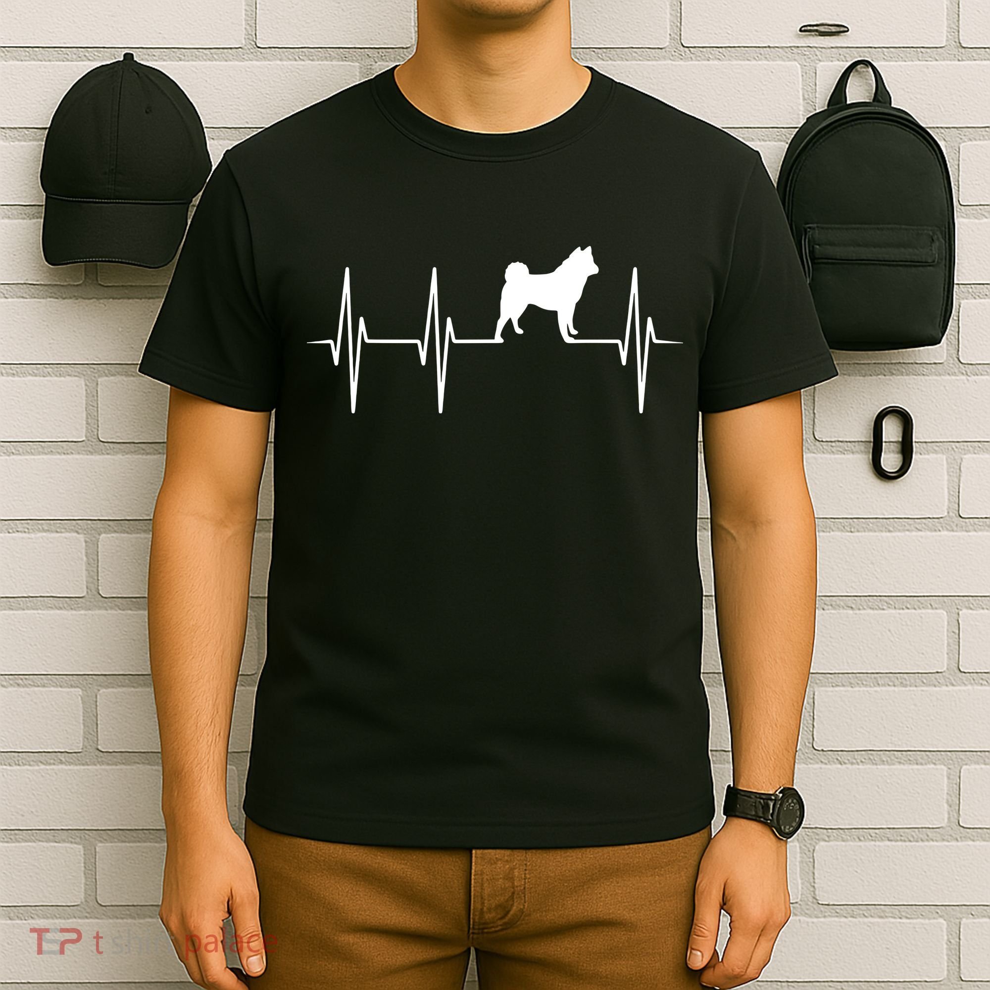 Akita Dog Heartbeat Dog Lover Gift T-Shirt