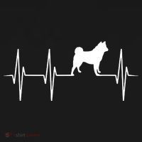 Akita Dog Heartbeat Dog Lover Gift T-Shirt thumb 7