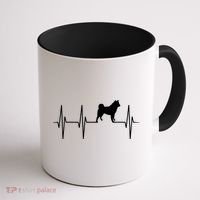 Akita Dog Heartbeat Dog Lover Gift Coffee Mug thumb 1