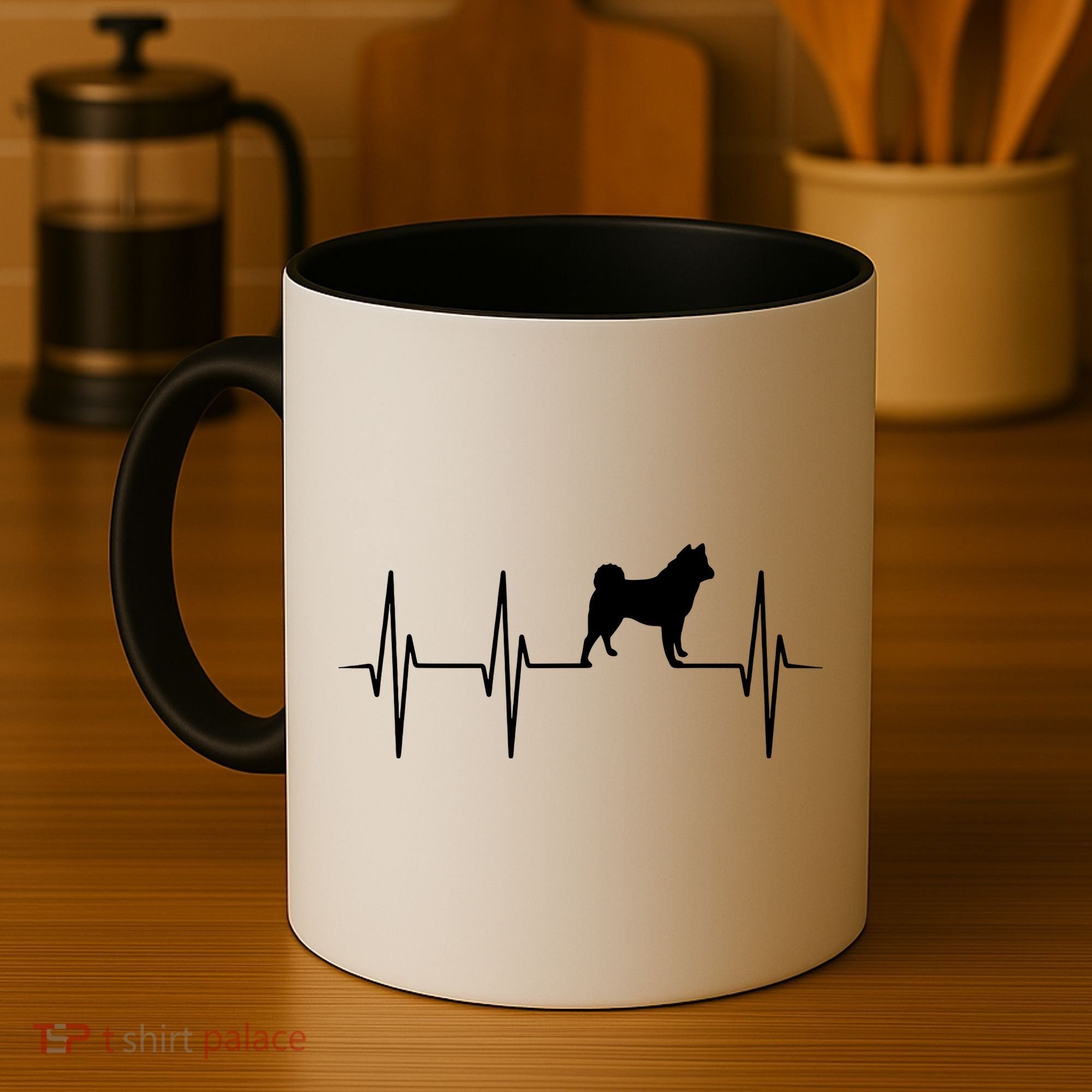 Akita Dog Heartbeat Dog Lover Gift Coffee Mug