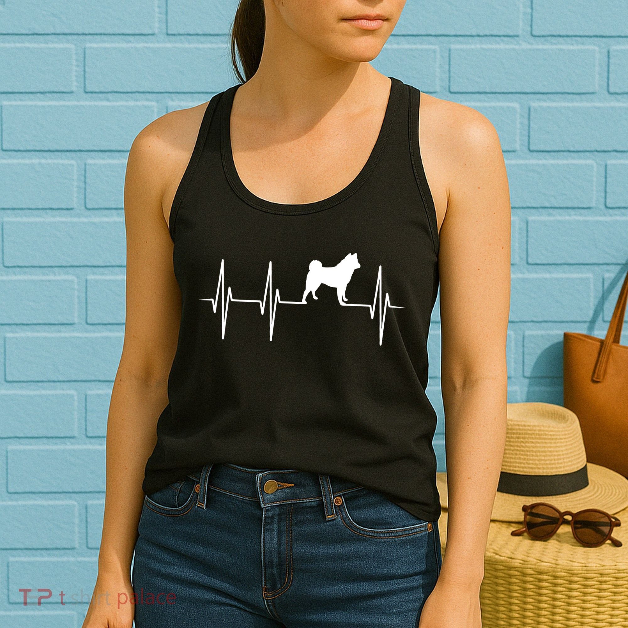 Akita Dog Heartbeat Dog Lover Gift Women's Tank Top