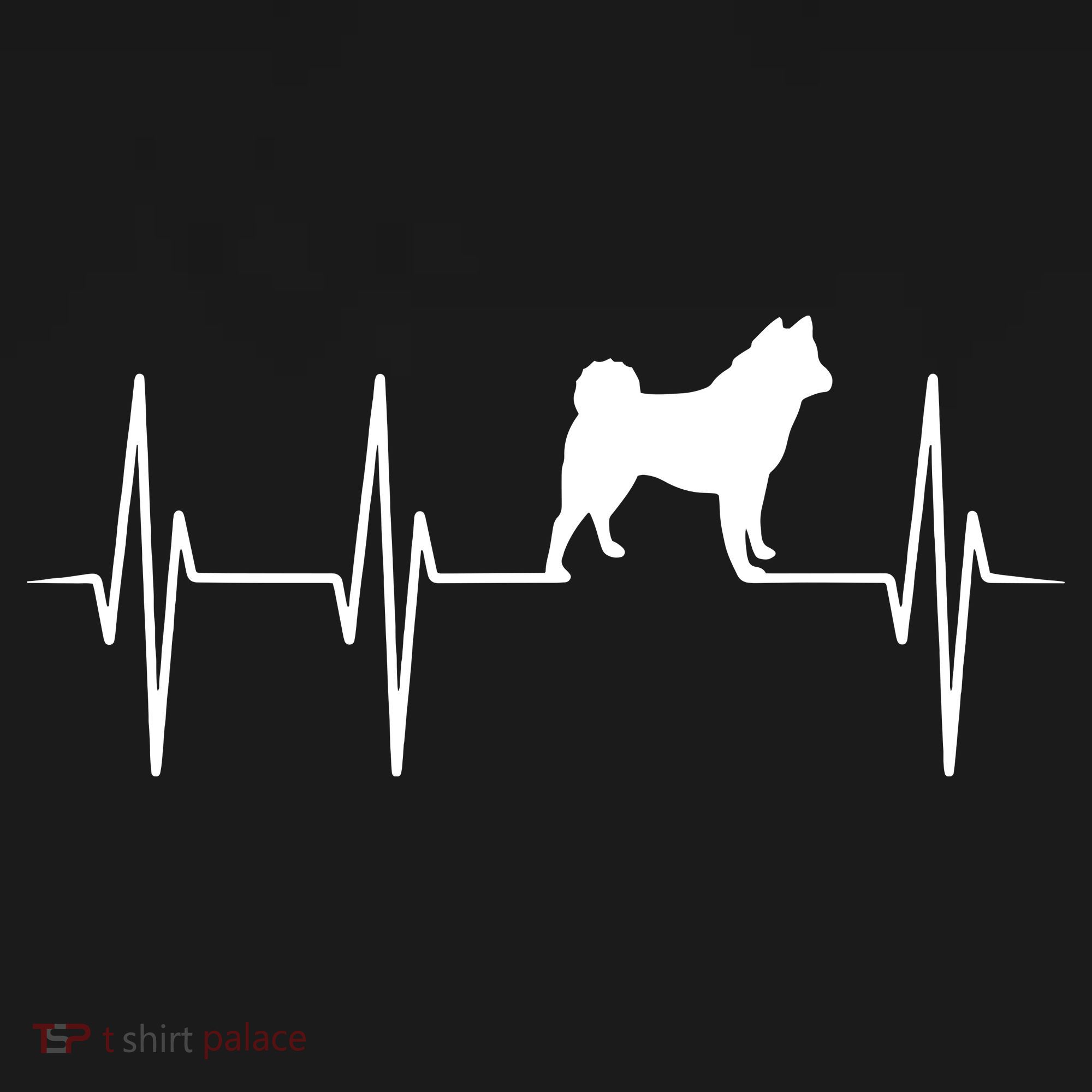 Akita Dog Heartbeat Dog Lover Gift Baby Bodysuit