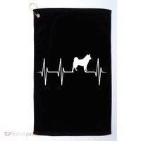 Akita Dog Heartbeat Dog Lover Gift Golf Towel thumb 0