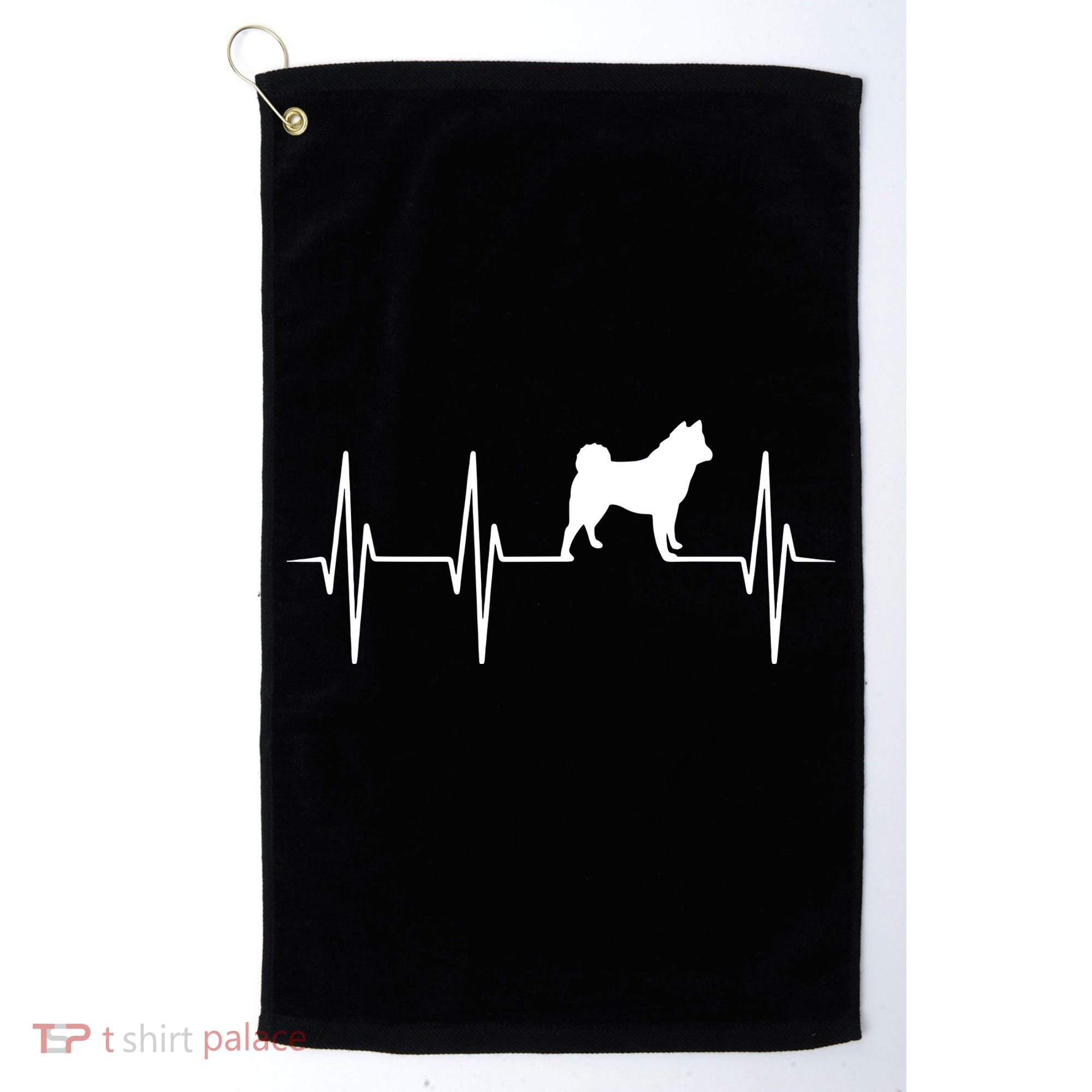 Akita Dog Heartbeat Dog Lover Gift Golf Towel