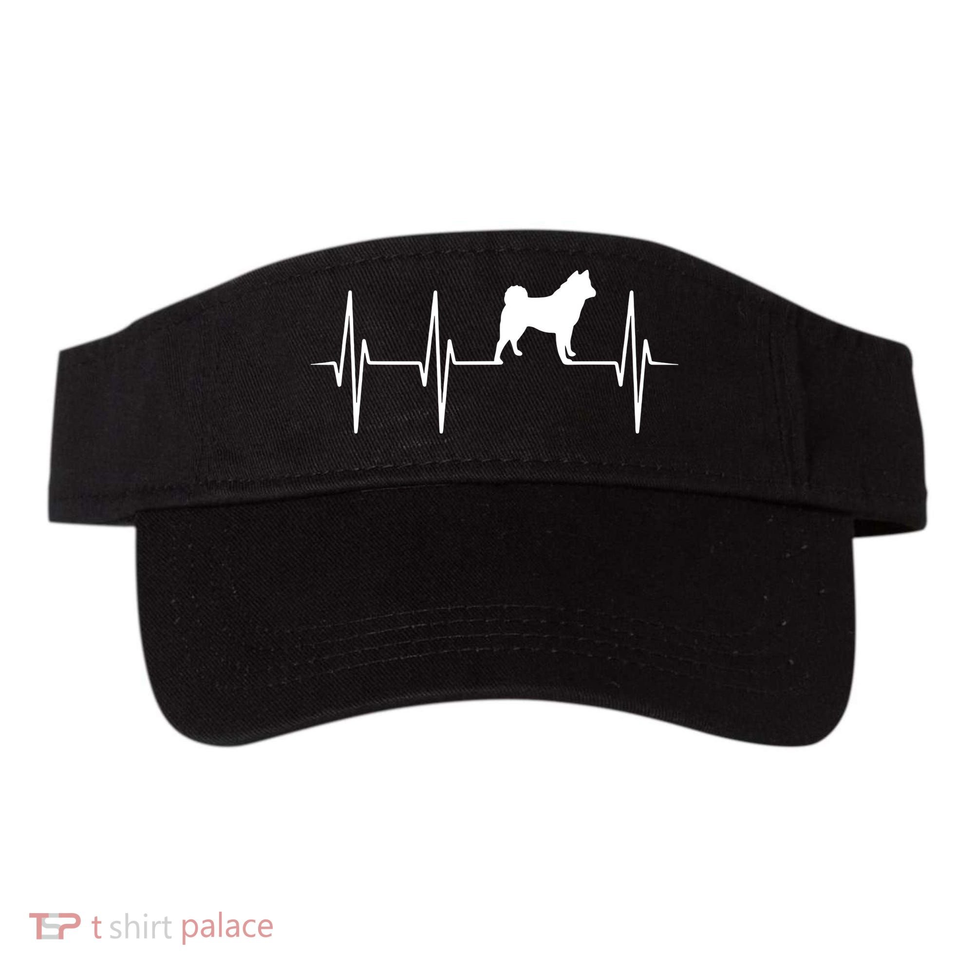 Akita Dog Heartbeat Dog Lover Gift Visor