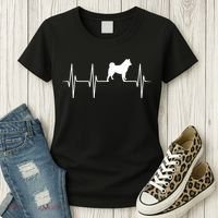 Akita Dog Heartbeat Dog Lover Gift Women's T-Shirt thumb 3