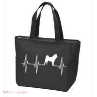 Akita Dog Heartbeat Dog Lover Gift Tote Bag thumb 3