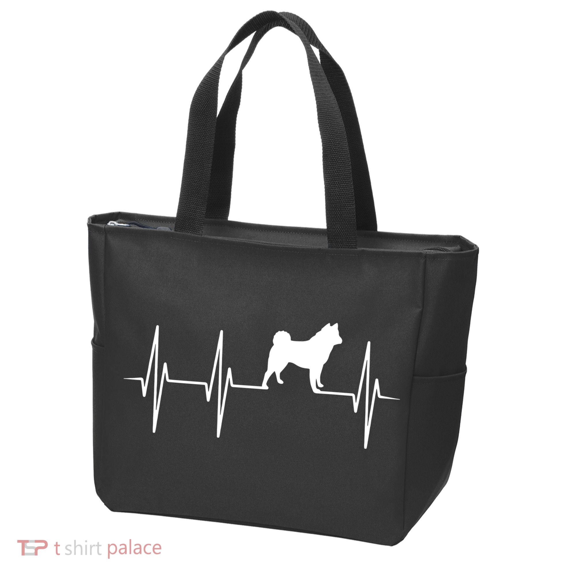 Akita Dog Heartbeat Dog Lover Gift Tote Bag