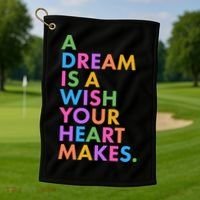 A Dream Is A Wish Your Heart Makes Golf Towel thumb 1