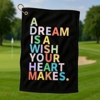 A Dream Is A Wish Your Heart Makes Golf Towel thumb 1