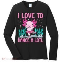 Axolotl Dancer - I Love To Dance A Lotl Dancing Axolotl Girl Women's Long Sleeve Shirt thumb 0