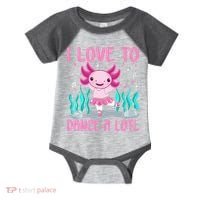 Axolotl Dancer - I Love To Dance A Lotl Dancing Axolotl Girl Infant Baby Jersey Bodysuit thumb 0