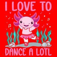 Axolotl Dancer - I Love To Dance A Lotl Dancing Axolotl Girl Santa Hat thumb 1