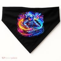 Astronaut Dj In Space Music Edm USA-Made Doggie Bandana thumb 0