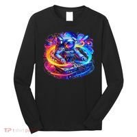 Astronaut Dj In Space Music Edm Long Sleeve Shirt thumb 0