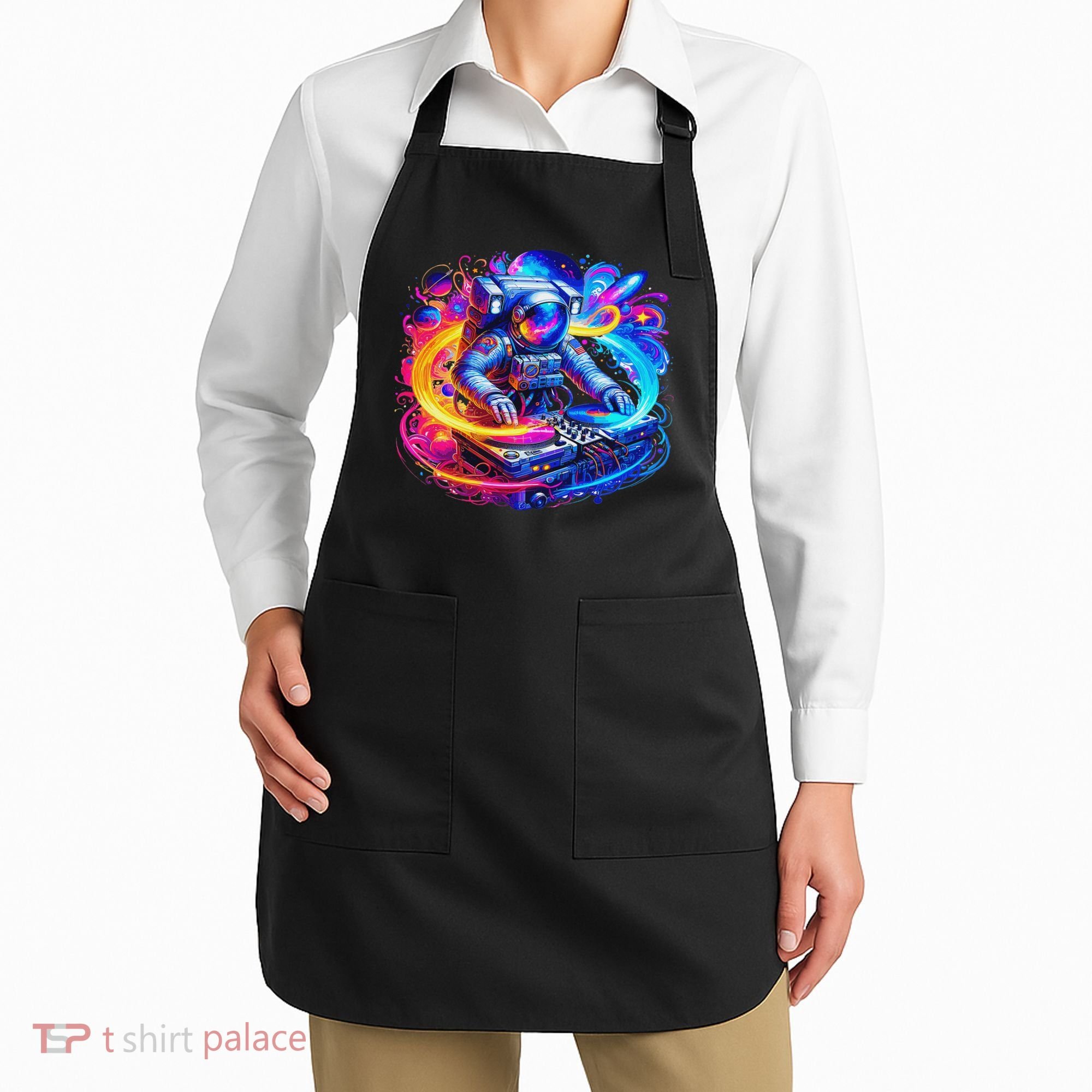 Astronaut Dj In Space Music Edm Apron
