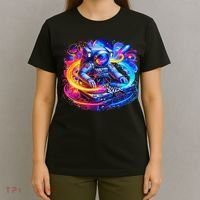 Astronaut Dj In Space Music Edm T-Shirt thumb 4