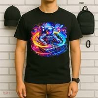 Astronaut Dj In Space Music Edm T-Shirt thumb 6