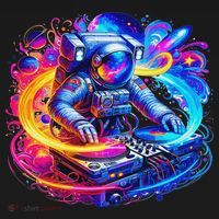 Astronaut Dj In Space Music Edm Backpack thumb 2