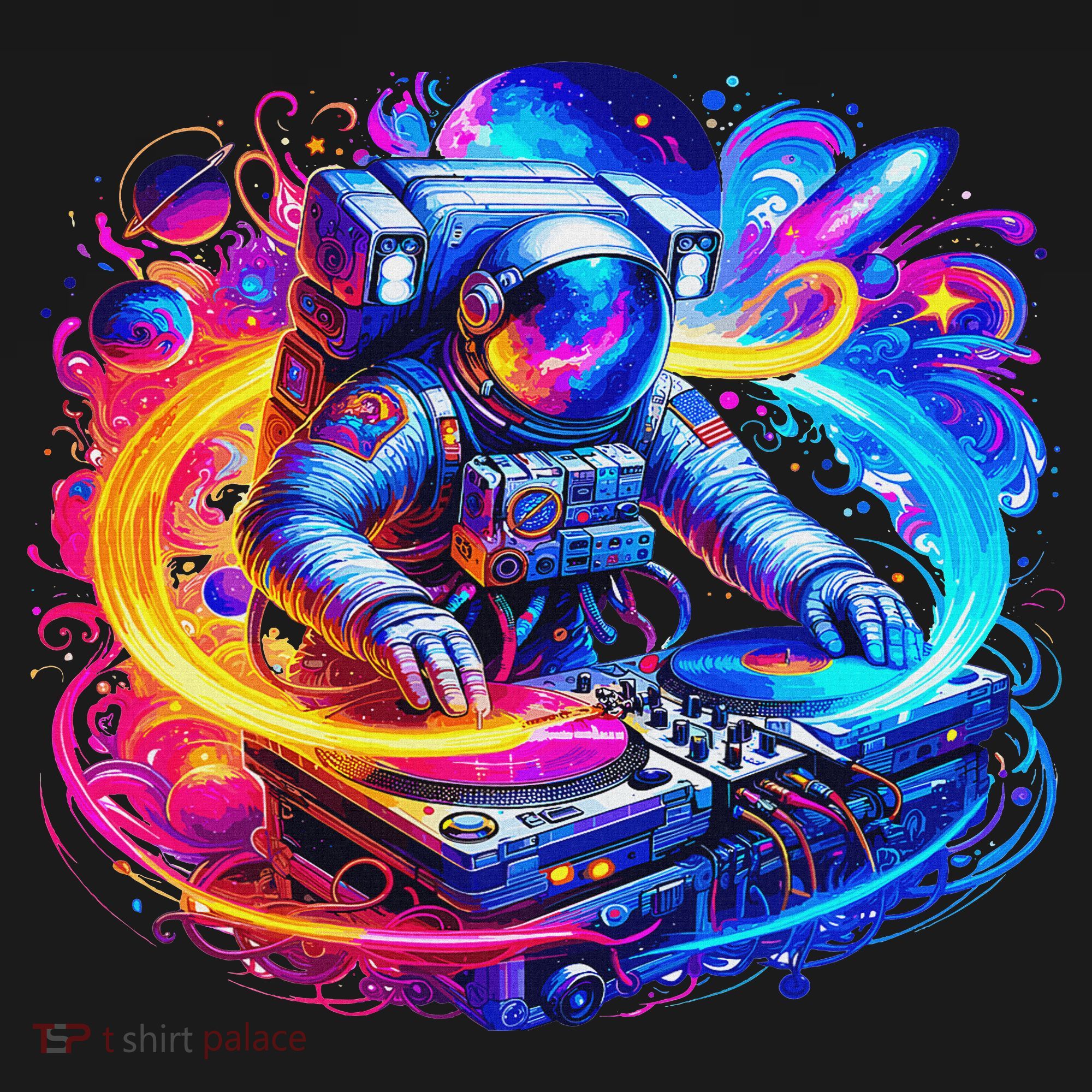 Astronaut Dj In Space Music Edm Polo