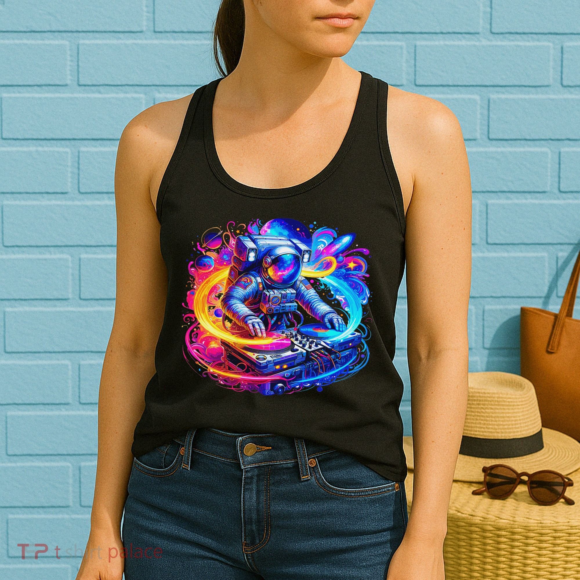 Astronaut Dj In Space Music Edm Women's Tank Top