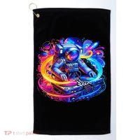 Astronaut Dj In Space Music Edm Golf Towel thumb 0