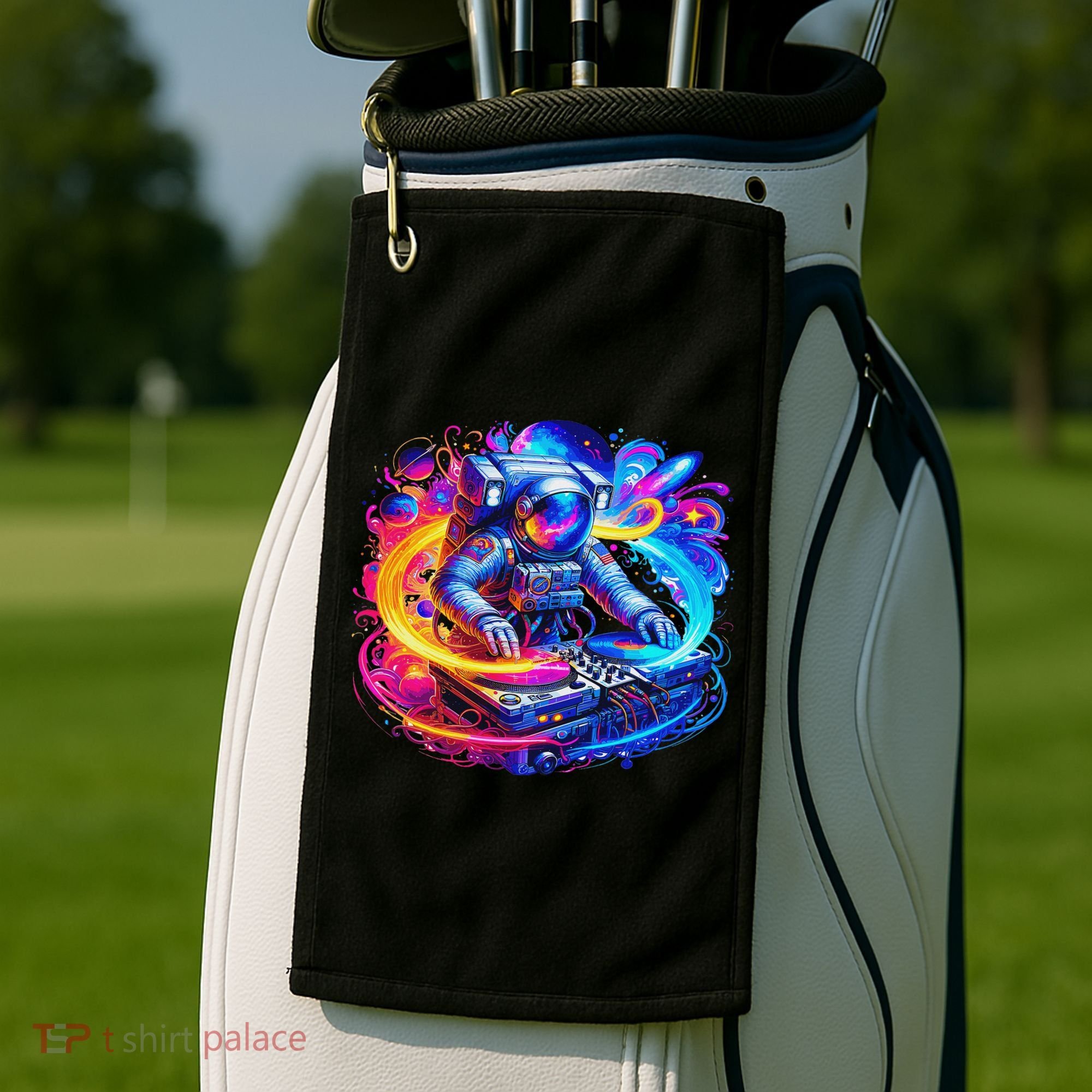 Astronaut Dj In Space Music Edm Golf Towel