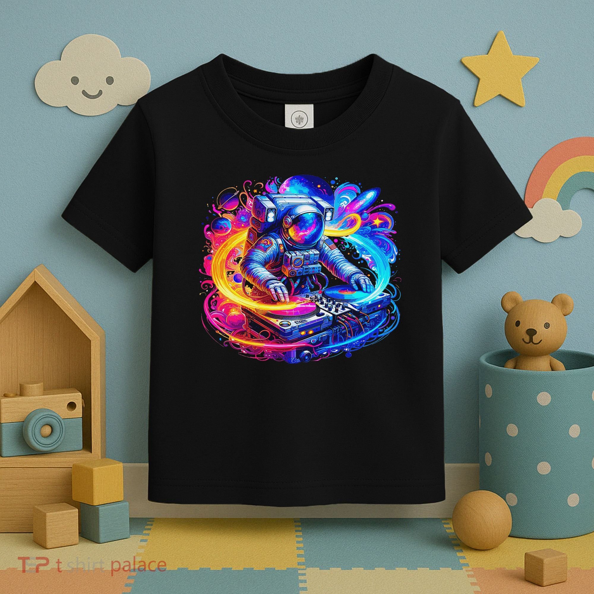 Astronaut Dj In Space Music Edm Toddler T-Shirt