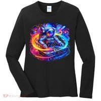 Astronaut Dj In Space Music Edm Women's Long Sleeve Shirt thumb 0