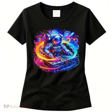 Astronaut Dj In Space Music Edm Women's T-Shirt
