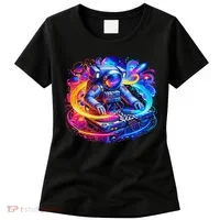 Astronaut Dj In Space Music Edm Women's T-Shirt thumb 0