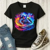 Astronaut Dj In Space Music Edm Women's T-Shirt thumb 3