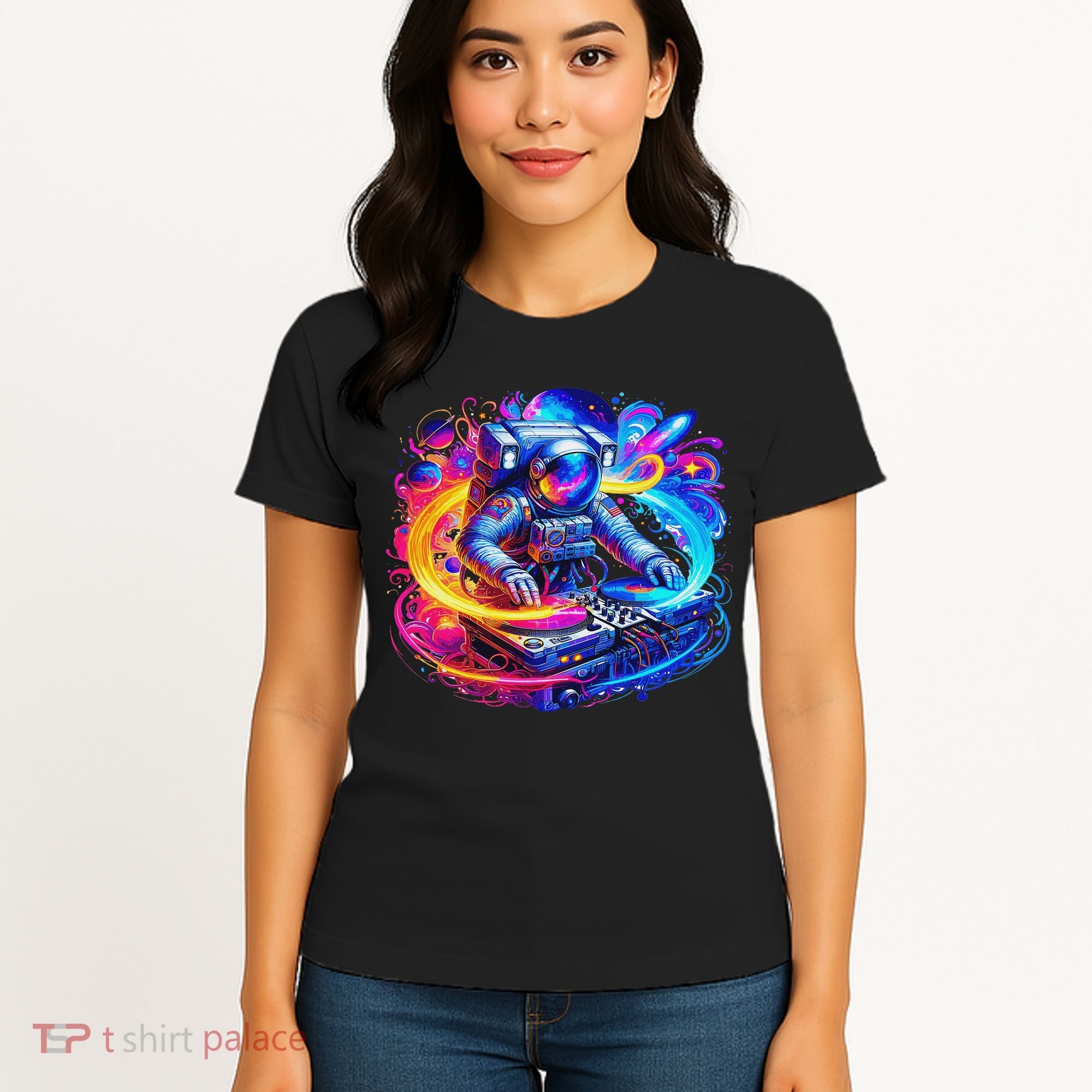 Astronaut Dj In Space Music Edm Women's T-Shirt