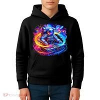 Astronaut Dj In Space Music Edm Kids Hoodie thumb 4