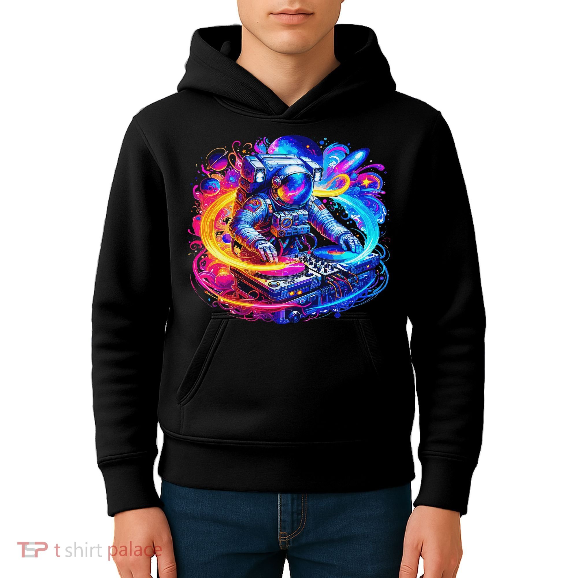 Astronaut Dj In Space Music Edm Kids Hoodie