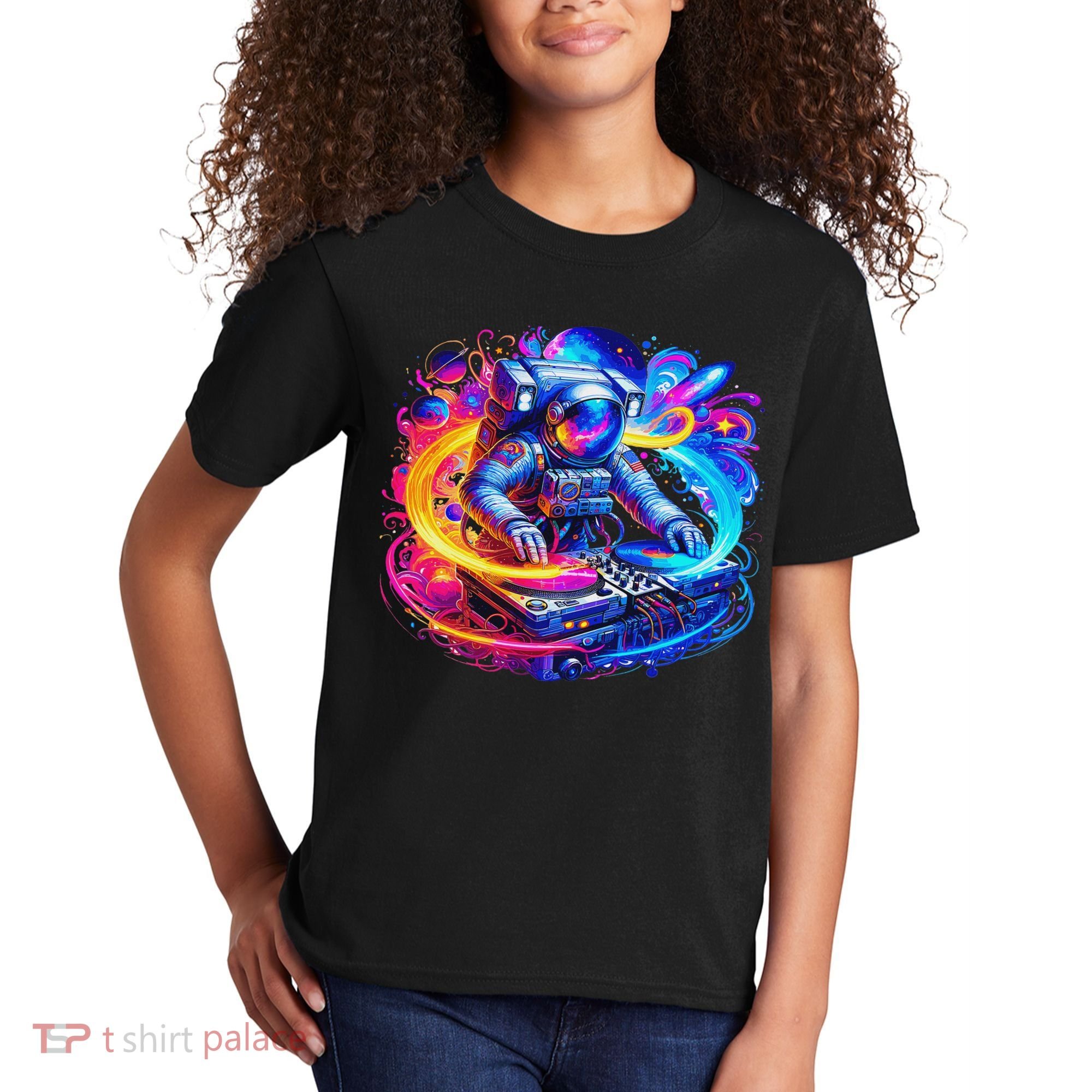 Astronaut Dj In Space Music Edm Kids T-Shirt