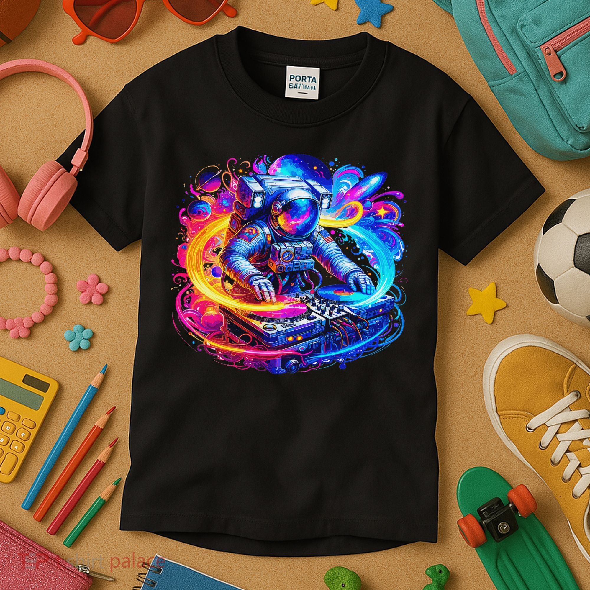 Astronaut Dj In Space Music Edm Kids T-Shirt