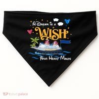 A Dream Is A Wish Your Heart Make Cruise Cruising Trip USA-Made Doggie Bandana thumb 0