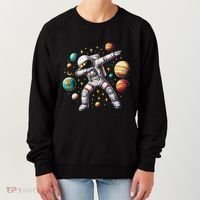 Astronaut Dabbing In Space Cosmic Galaxy Adventure Women's Sweatshirt thumb 0
