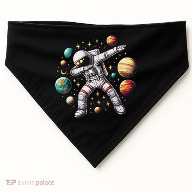 Astronaut Dabbing In Space Cosmic Galaxy Adventure USA-Made Doggie Bandana