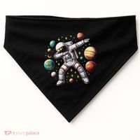 Astronaut Dabbing In Space Cosmic Galaxy Adventure USA-Made Doggie Bandana thumb 0